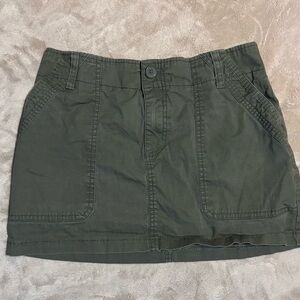 Army Green Mini Skirt